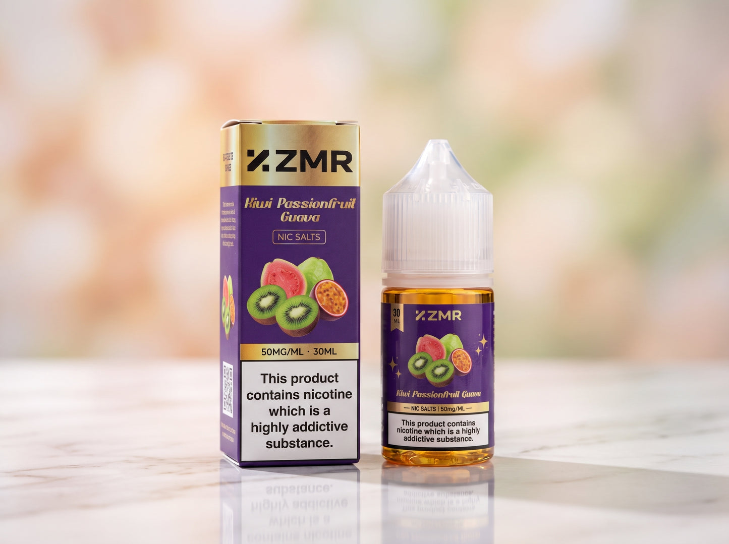 ZMR Kiwi Passionfruit Guava Nic Salt E-Liquid 50mg 30ml | Premium Vape Juice